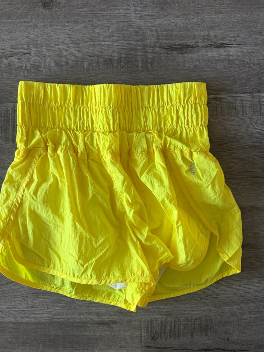 Free People Neon Yellow Athletic Shorts